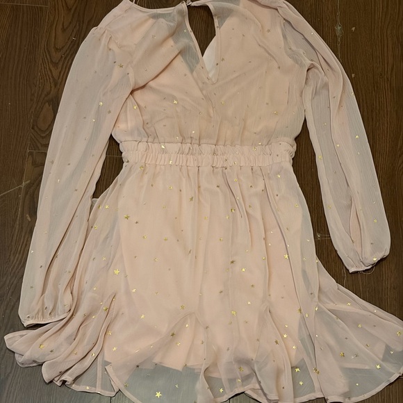 Miami Pink Midi Dress with Gold Accents - Picture 2 of 2